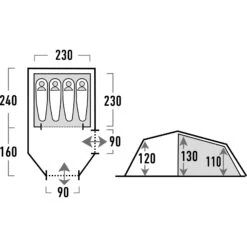HIGH PEAK Goshawk 4 - Vier-Personen-Tunnel-Zelt -Zeltzubehör Verkaufsladen high peak goshawk 4 vier personen tunnel zelt pesto red hip 10307 2