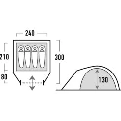 HIGH PEAK Nevada 4.0 - Kuppelzelt -Zeltzubehör Verkaufsladen high peak nevada 4 0 kuppelzelt grey hip 10204 2