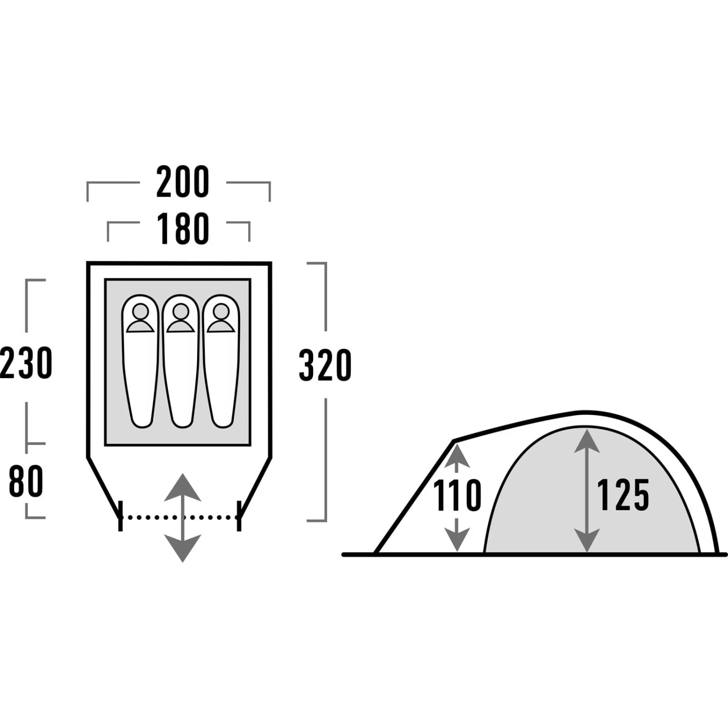 HIGH PEAK Nightingale 3 LW - Kuppelzelt 4 HIGH PEAK Nightingale 3 LW - Kuppelzelt – Bild 2