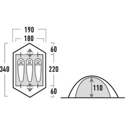 HIGH PEAK Woodpeckers 3 LW - Kuppelzelt -Zeltzubehör Verkaufsladen high peak woodpeckers 3 lw kuppelzelt pesto red hip 10195 2