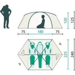 Jack Wolfskin Eclipse III - 3-Personen-Zelt -Zeltzubehör Verkaufsladen jack wolfskin eclipse iii 3 personen zelt jw 3008071 4181 os 4