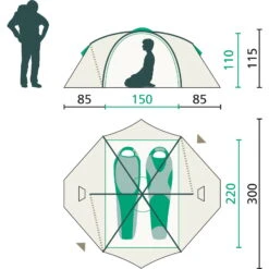 Jack Wolfskin Real Dome Lite II - 2-Personen-Zelt -Zeltzubehör Verkaufsladen jack wolfskin real dome lite ii 2 personen zelt jw 3008031 5155 os 6