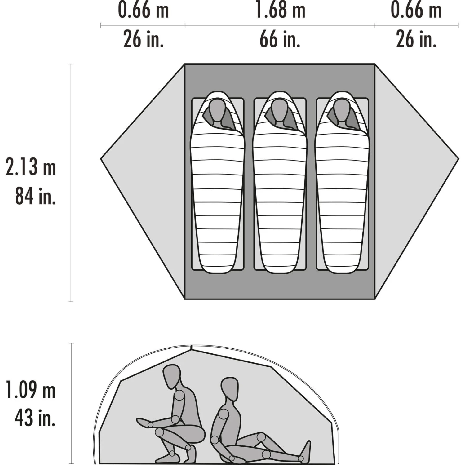 MSR FreeLite 3 V3 - 3 Personen Zelt 6 MSR FreeLite 3 V3 - 3 Personen Zelt – Bild 4