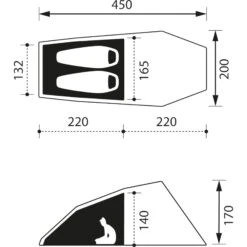 NOMAD Bedouin 2 LW - Tunnelzelt -Zeltzubehör Verkaufsladen nomad bedouin 2 lw tunnelzelt sw26814 2