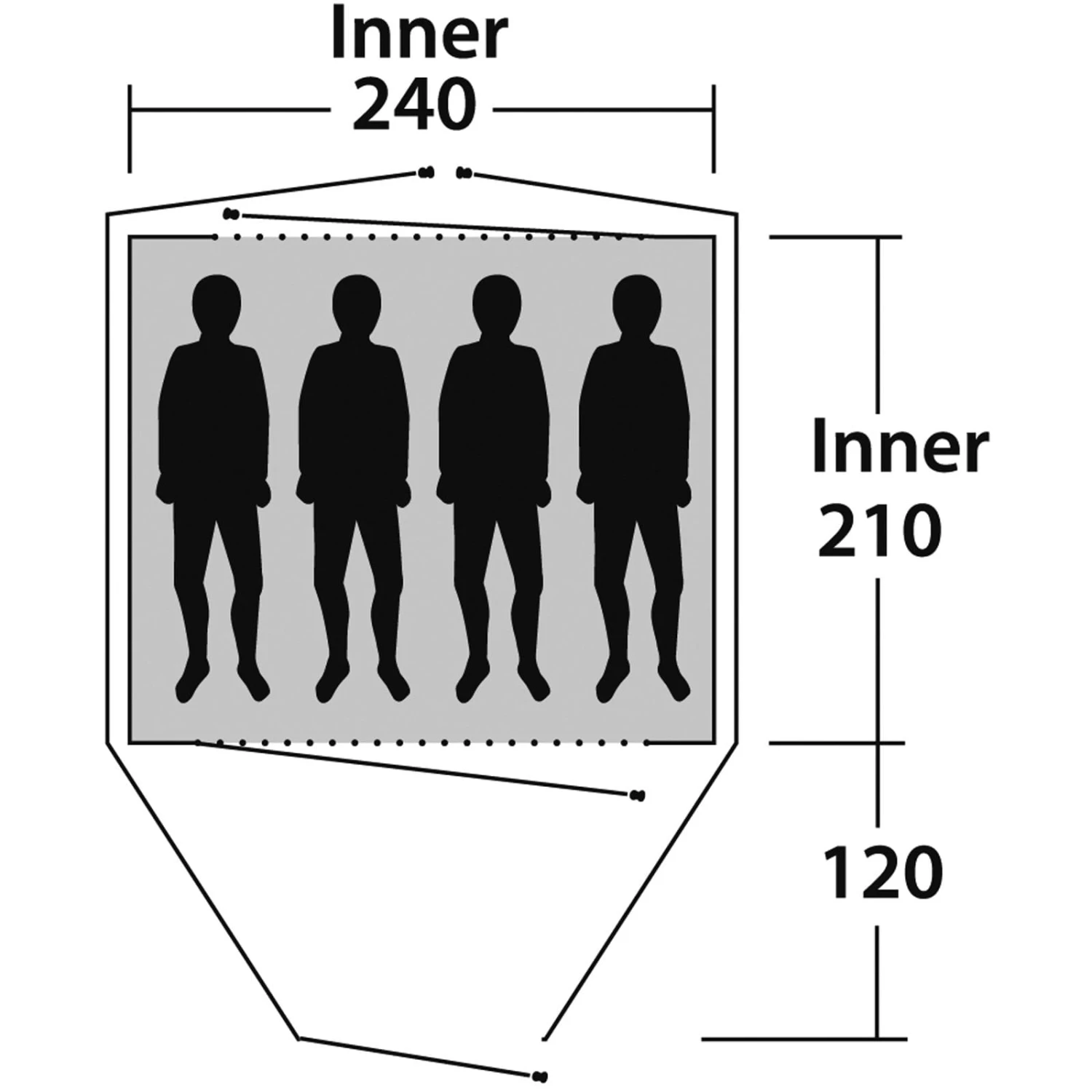 Outwell Cloud 4 - Vier-Personen-Zelt 4 Outwell Cloud 4 - Vier-Personen-Zelt – Bild 2