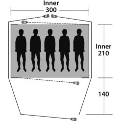 Outwell Cloud 5 - Fünf-Personen-Zelt 14 Outwell Cloud 5 - Fünf-Personen-Zelt -Zeltzubehör Verkaufsladen outwell cloud 5 fuenf personen zelt green grey rl 150177 1