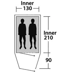 Outwell Earth 2 - Zwei-Personen-Tunnel-Zelt -Zeltzubehör Verkaufsladen outwell earth 2 zwei personen tunnel zelt green grey rl 150170 2