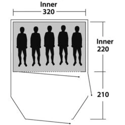Outwell Earth 5 - Fünf-Personen-Tunnel-Zelt 14 Outwell Earth 5 - Fünf-Personen-Tunnel-Zelt -Zeltzubehör Verkaufsladen outwell earth 5 fuenf personen tunnel zelt green grey rl 150173 1