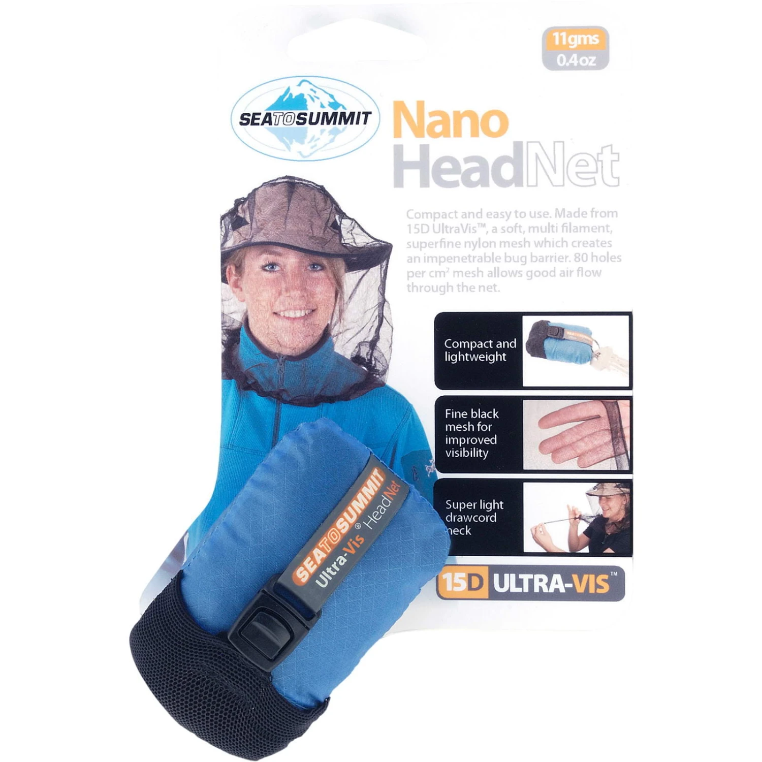 Sea To Summit Nano Mosquito Headnet Standard - Kopfnetz 3 Sea To Summit Nano Mosquito Headnet Standard - Kopfnetz