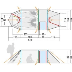Tatonka Alaska 3.235 PU - Drei-Personen-Zelt -Zeltzubehör Verkaufsladen tatonka alaska 3 235 pu drei personen zelt light olive tat 2457 333 3