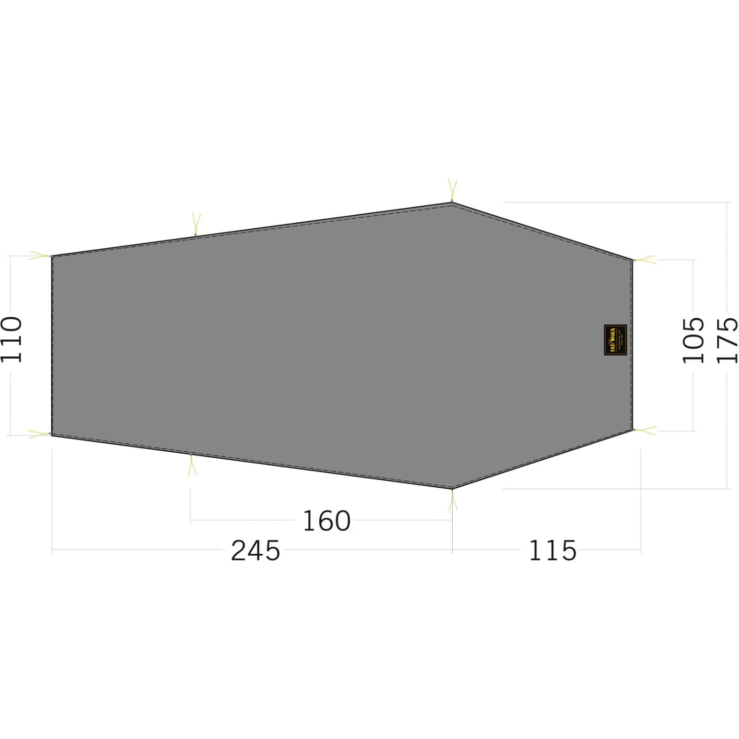 Tatonka Floor Sheet LT Gargia 3 - Zeltunterlage 3 Tatonka Floor Sheet LT Gargia 3 - Zeltunterlage