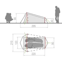 VAUDE Arco 1-2P - Tunnelzelt -Zeltzubehör Verkaufsladen vaude arco 1 2p tunnelzelt 12257 4590 6