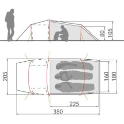 VAUDE Arco XT 3P - Drei-Personen-Tunnelzelt -Zeltzubehör Verkaufsladen vaude arco xt 3p drei personen tunnelzelt 12258 4590 5