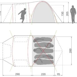 VAUDE Campo Casa XT 5P - Fünf-Personen-Zelt 11 VAUDE Campo Casa XT 5P - Fünf-Personen-Zelt -Zeltzubehör Verkaufsladen vaude campo casa xt 5p fuenf personen zelt vau 14229 1700 7