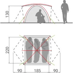 VAUDE Campo Grande 3-4P - Zelt -Zeltzubehör Verkaufsladen vaude campo grande 3 4p zelt vau 14225 1700 5