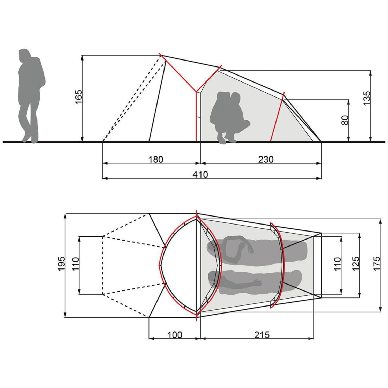 VAUDE Chapel SUL XT 2P - 2-Personen-Zelt 4 VAUDE Chapel SUL XT 2P - 2-Personen-Zelt – Bild 2