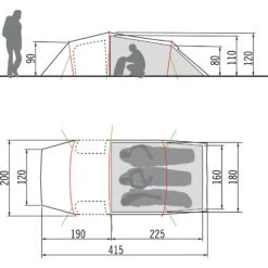 VAUDE Ferret XT 3P Comfort - Drei-Personen-Tunnelzelt -Zeltzubehör Verkaufsladen vaude ferret xt 3p comfort drei personen tunnelzelt avocado vau 15898 4510 1