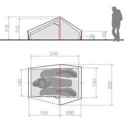 VAUDE Lizard Seamless 2-3P - Zelt -Zeltzubehör Verkaufsladen vaude lizard seamless 2 3p zelt cress green vau 14418 1820 4