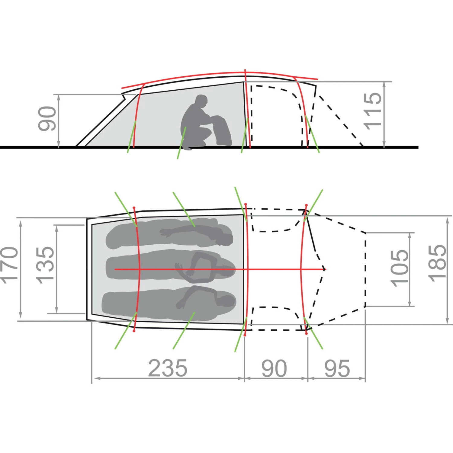 VAUDE Mark XT 3P - Expeditionszelt 5 VAUDE Mark XT 3P - Expeditionszelt – Bild 3