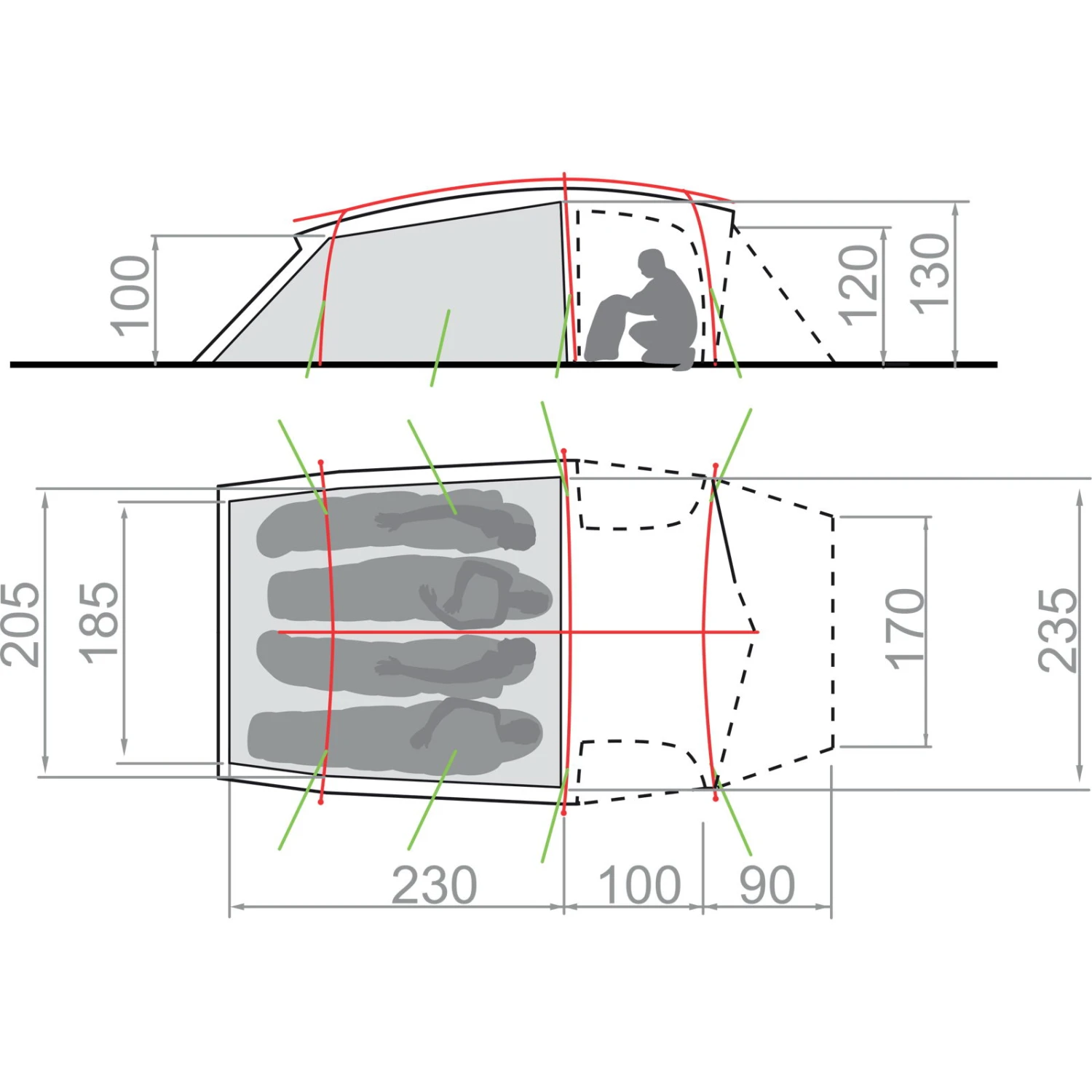 VAUDE Mark XT 4P - Expeditionszelt 4 VAUDE Mark XT 4P - Expeditionszelt – Bild 2