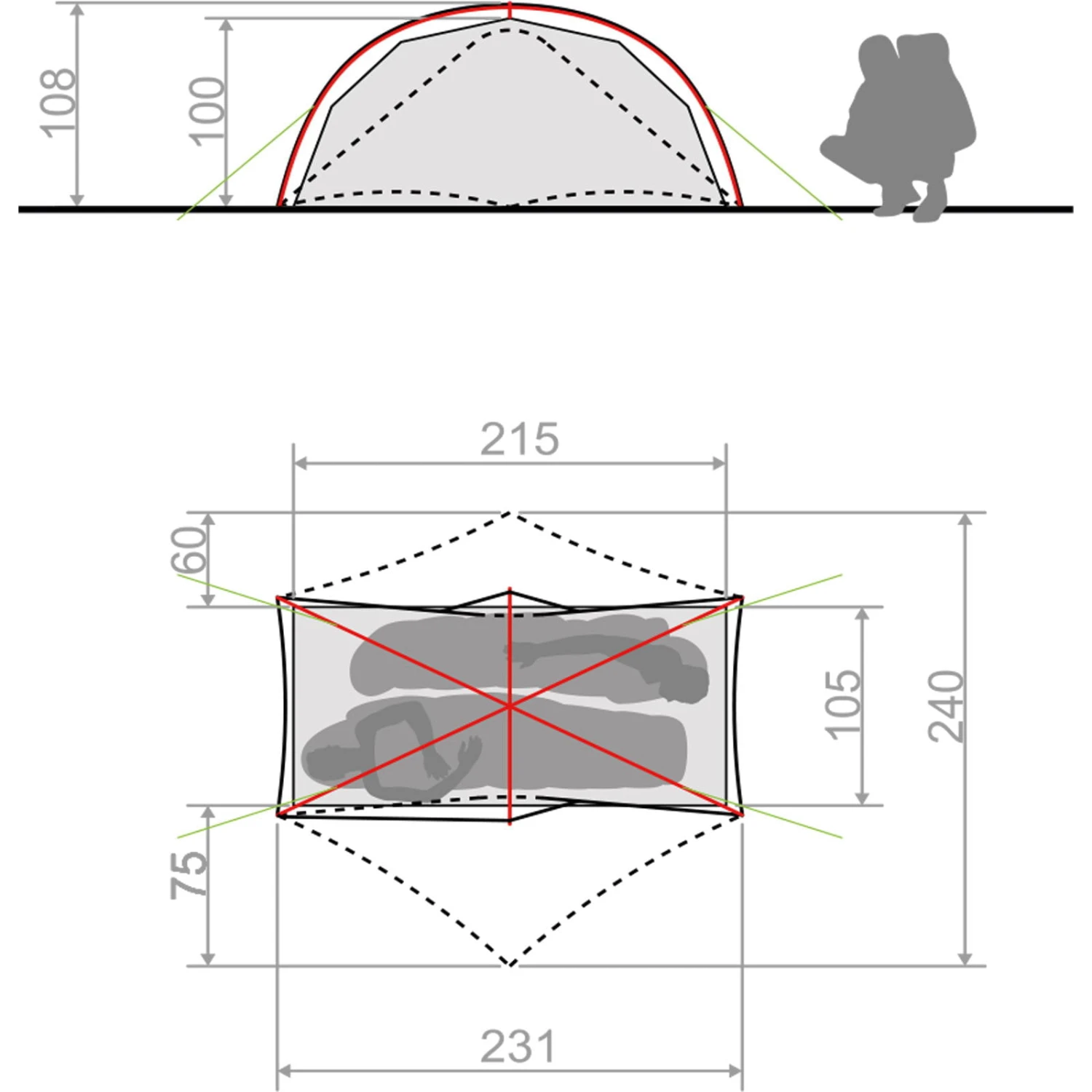 VAUDE Space Seamless 1-2P - Zelt 7 VAUDE Space Seamless 1-2P - Zelt – Bild 5