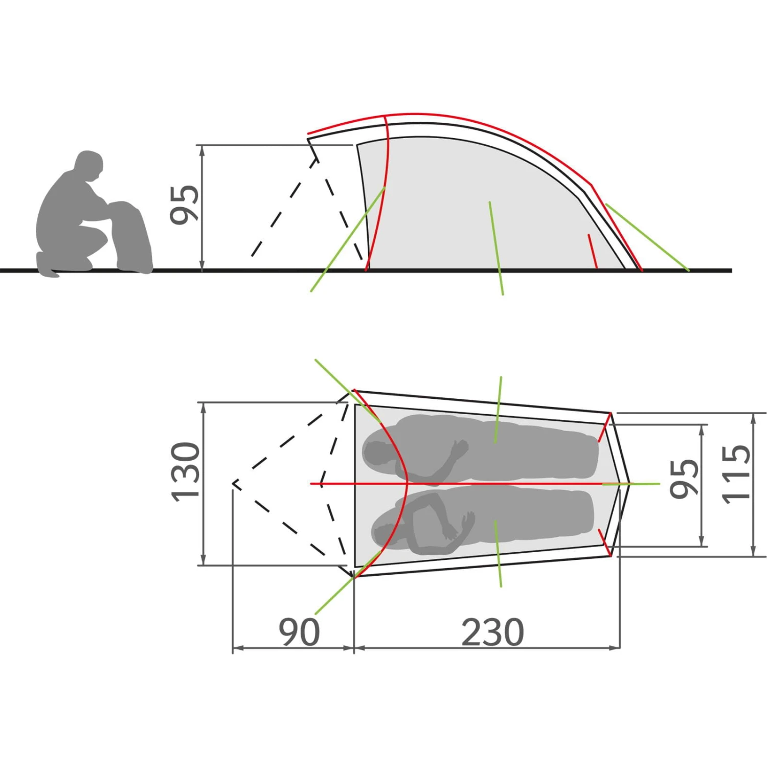 VAUDE Taurus 2P - Zwei-Personen-Zelt 6 VAUDE Taurus 2P - Zwei-Personen-Zelt – Bild 4