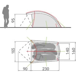 VAUDE Taurus 3P - Drei-Personen-Zelt -Zeltzubehör Verkaufsladen vaude taurus 3p drei personen zelt 11499 4590 7
